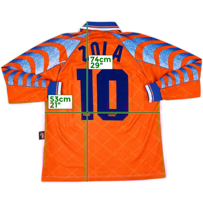 1995-96 Parma Fourth L/S Shirt Zola #10 - 6/10 - (M)