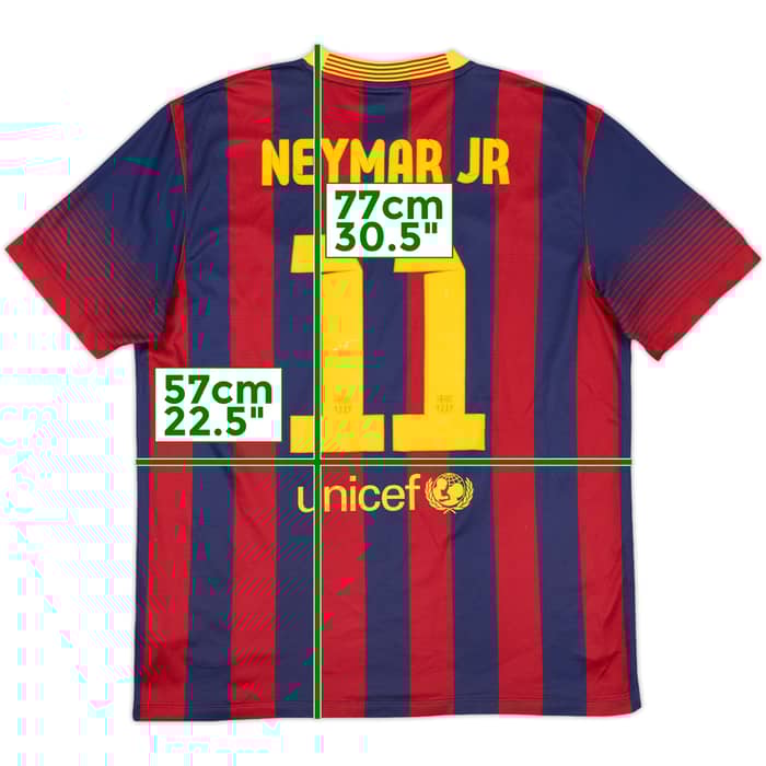 2013-14 Barcelona Home Shirt Neymar Jr #11 - 7/10 - (L)