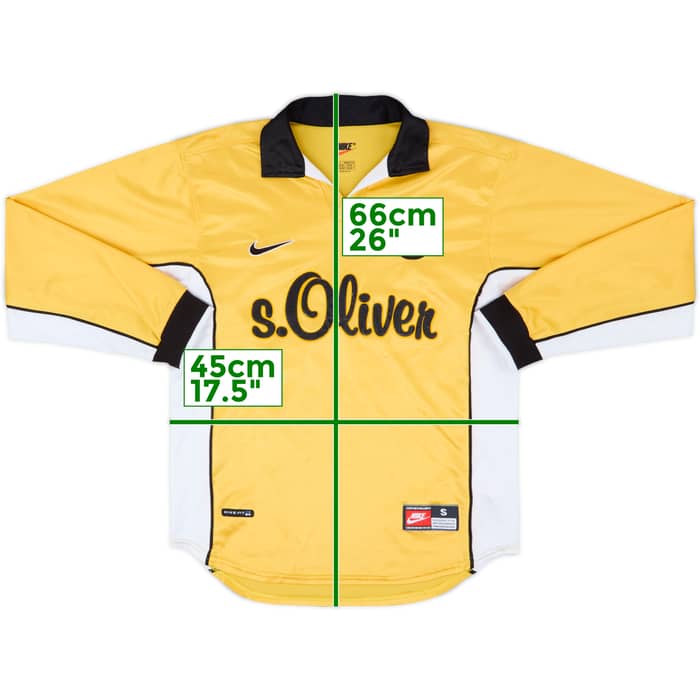 1998-00 Borussia Dortmund Home L/S Shirt - 5/10 - (S)