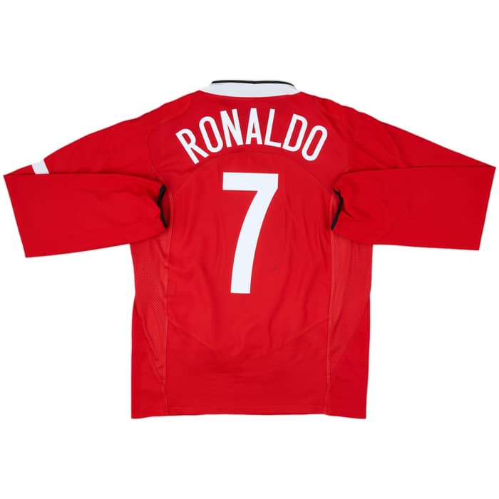 2004-06 Manchester United Home L/S Shirt Ronaldo #7 - 6/10 - (M)