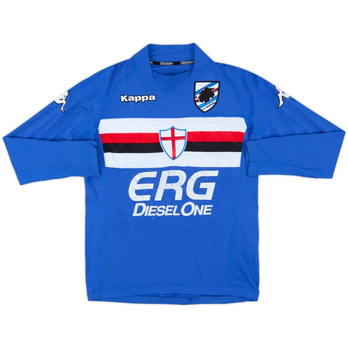 2005-07 Sampdoria Home L/S Shirt - 4/10 - (S)