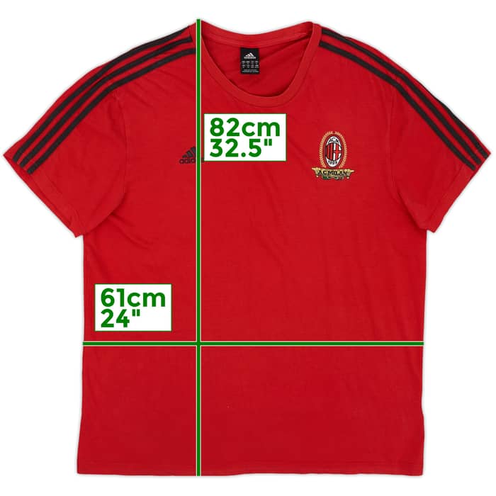 2008-09 AC Milan adidas Cotton Tee - 10/10 - (XL)