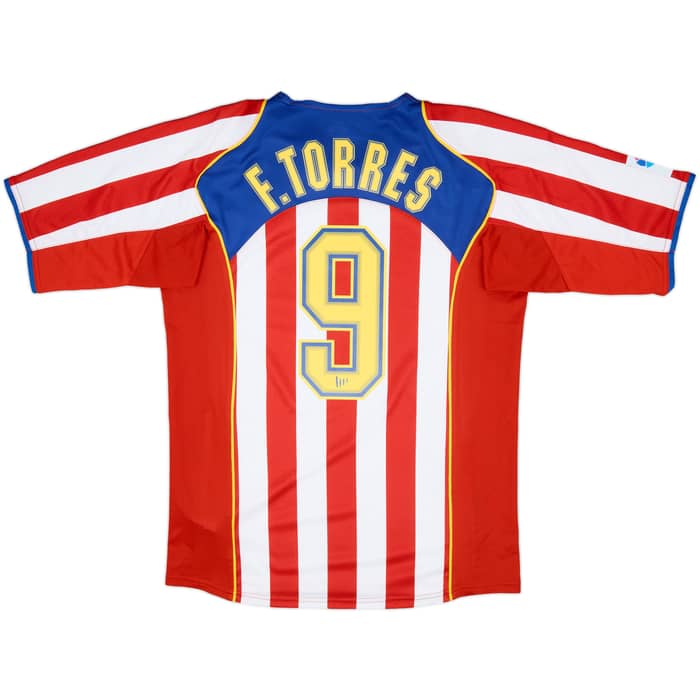 2004-05 Atletico Madrid Home Shirt Torres #9 - 8/10 - (M)