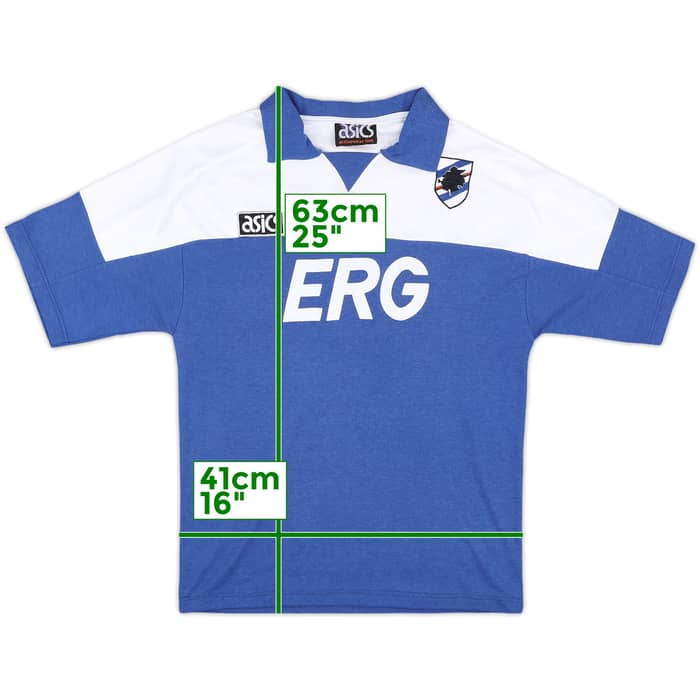 1992-94 Sampdoria Asics Training Shirt - 8/10 - (M)