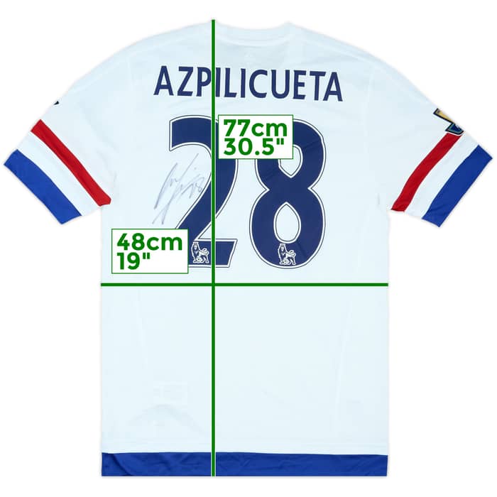 2015-16 Chelsea Player Issue Signed Away Shirt Azpilicueta #28