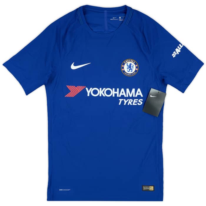 2017-18 Chelsea Player Issue Signed Home Shirt Hazard #10