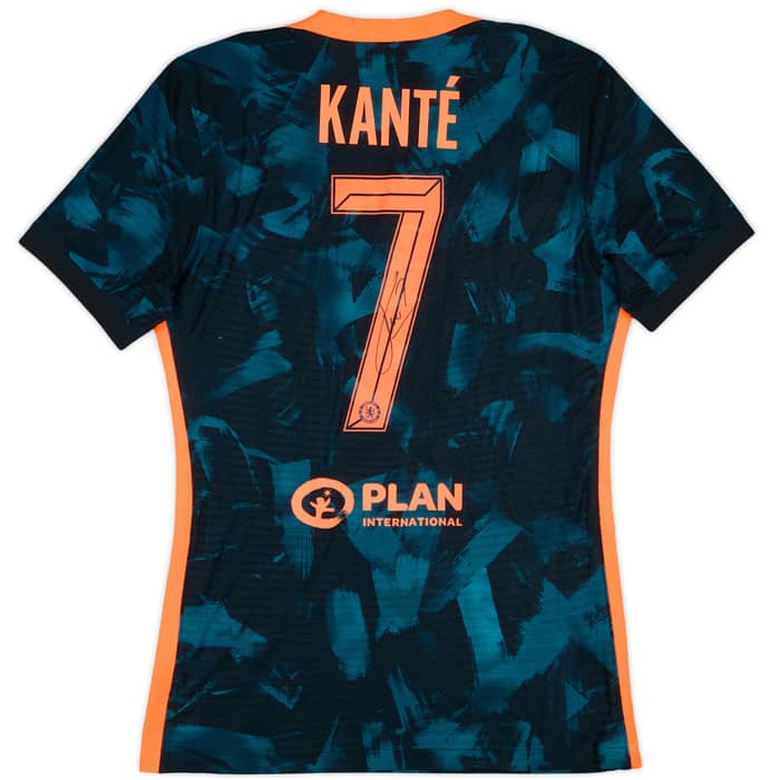 2021-22 Chelsea Player Issue Signed Third Shirt Kante #7