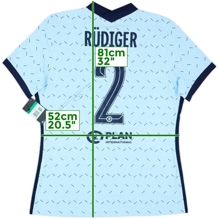 2020-21 Chelsea Player Issue Signed Away Shirt Rudiger #2