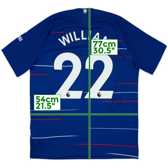 2018-19 Chelsea Authentic Home Shirt Willian #22 - 10/10 - (L)