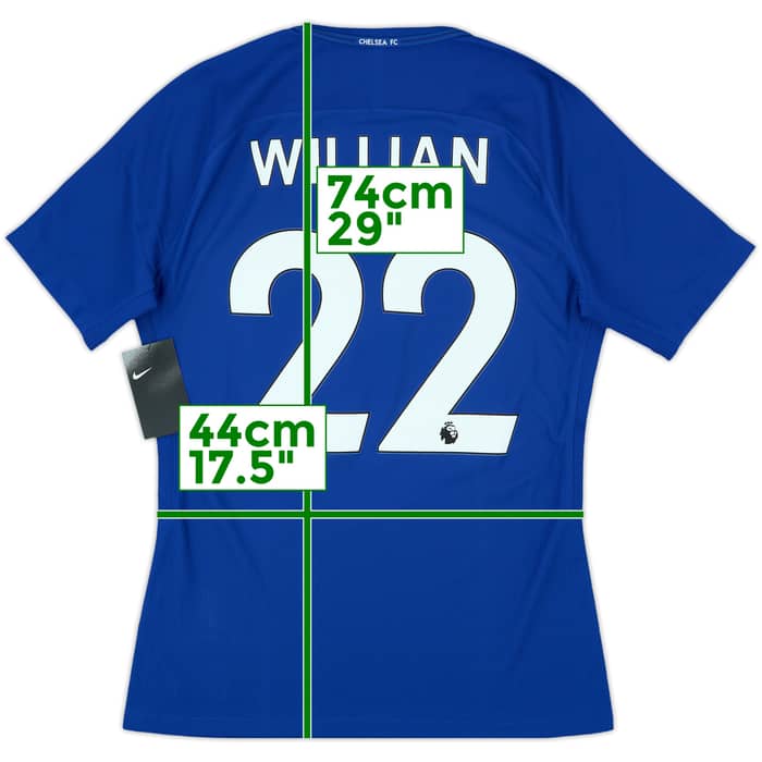 2017-18 Chelsea Player Issue Home Shirt Willian #22 (M)