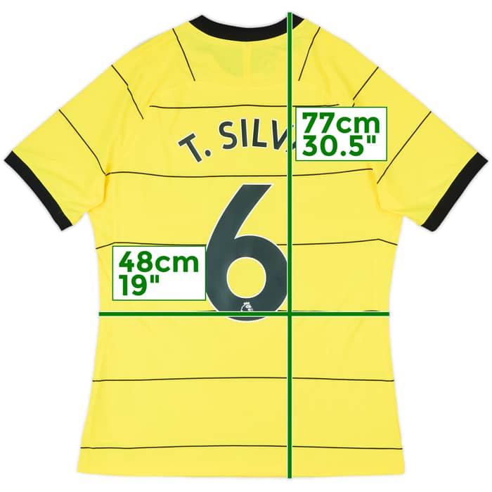 2021-22 Chelsea Authentic Away Shirt T.Silva #6 - 10/10 - (L)