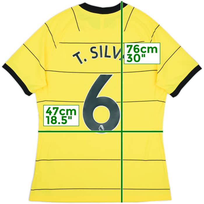 2021-22 Chelsea Authentic Away Shirt T.Silva #6 - 10/10 - (L)