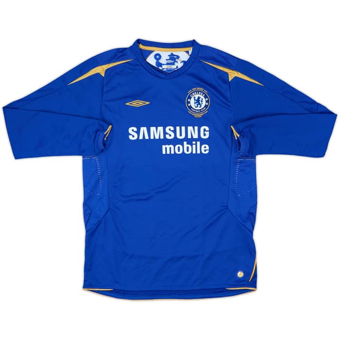 2005-06 Chelsea Centenary Home L/S Shirt - 7/10 - (XL.Boys)