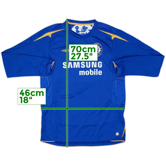 2005-06 Chelsea Centenary Home L/S Shirt - 7/10 - (XL.Boys)
