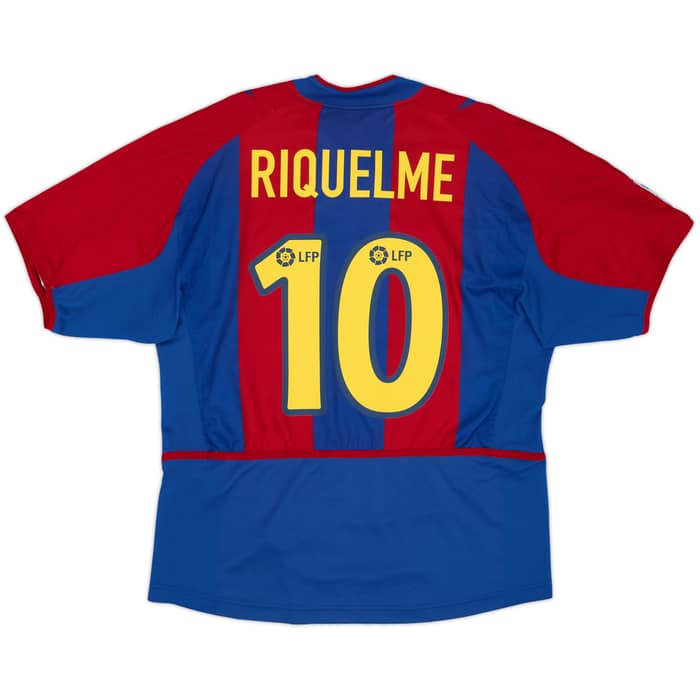 2002-03 Barcelona Home Shirt Riquelme #10 - 8/10 - (M)