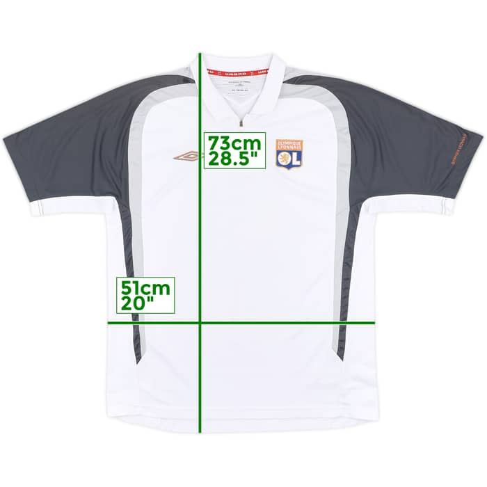 2007-08 Lyon Umbro 1/4 Zip Training Shirt - 8/10 - (L)