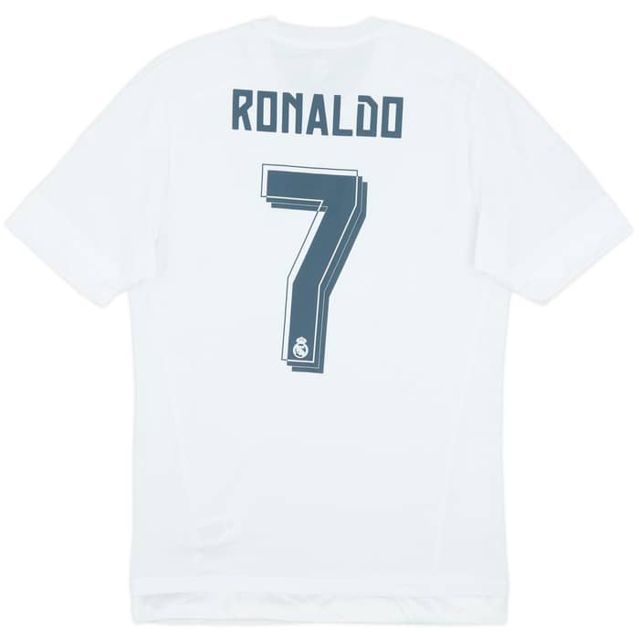 2015-16 Real Madrid Authentic Home Shirt Ronaldo #7 - 6/10 - (L)