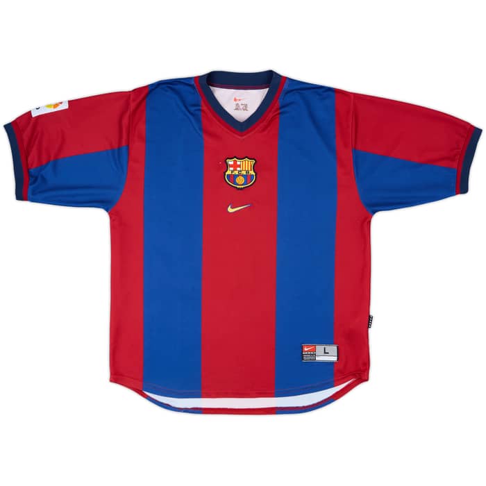 1998-00 Barcelona Home Shirt Xavi #26 - 9/10 - (L)
