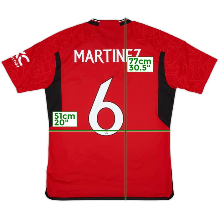 2023-24 Manchester United Home Shirt Martinez #6 - 10/10 - (M)