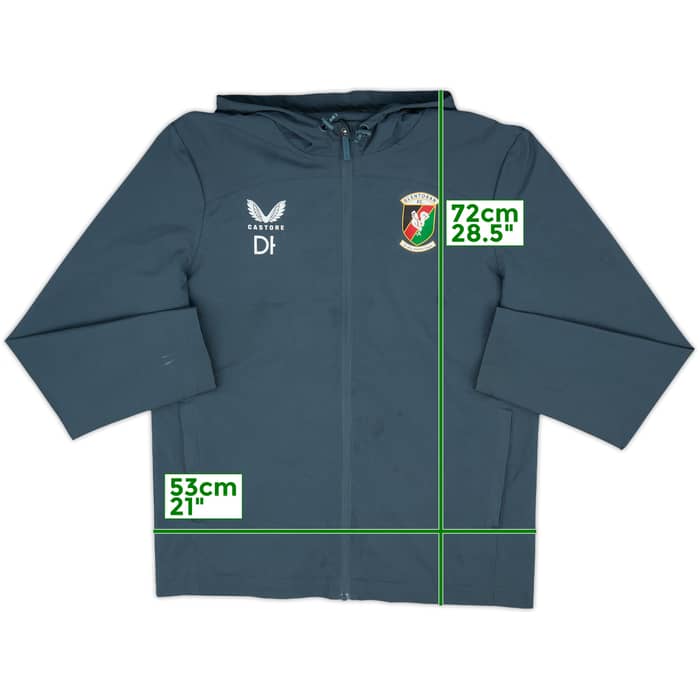2023-24 Glentoran Staff Issue Castore Hooded Track Jacket DP - 5/10 - (L)