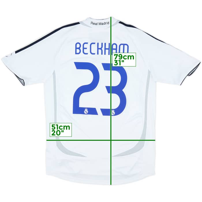 2006-07 Real Madrid Home Shirt Beckham #23 - 5/10 - (S)