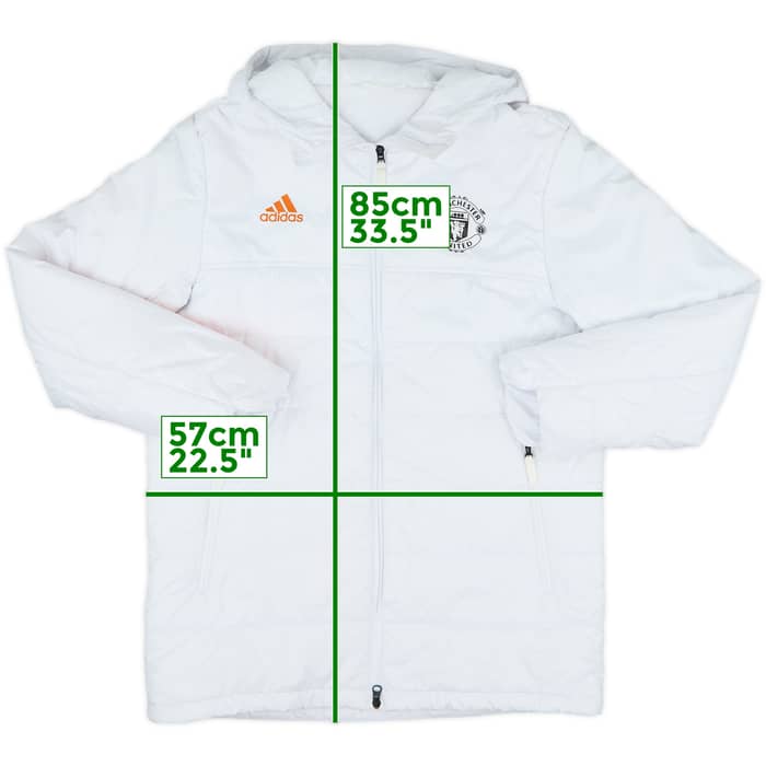 2020-21 Manchester United adidas Padded Bench Coat - 8/10 - (XL)