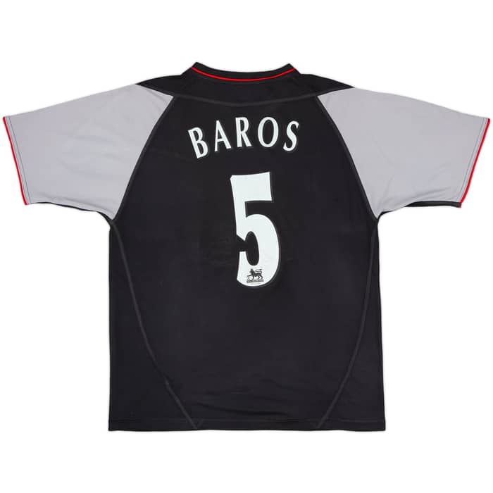 2002-04 Liverpool Away Shirt Baros #5 - 7/10 - (M)