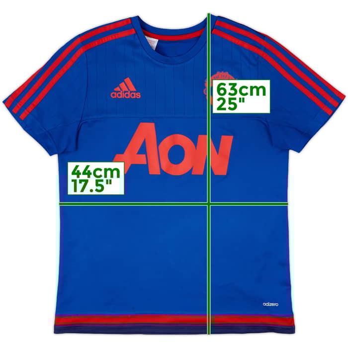 2015-16 Manchester United adizero Training Shirt - 7/10 - (L.Boys)