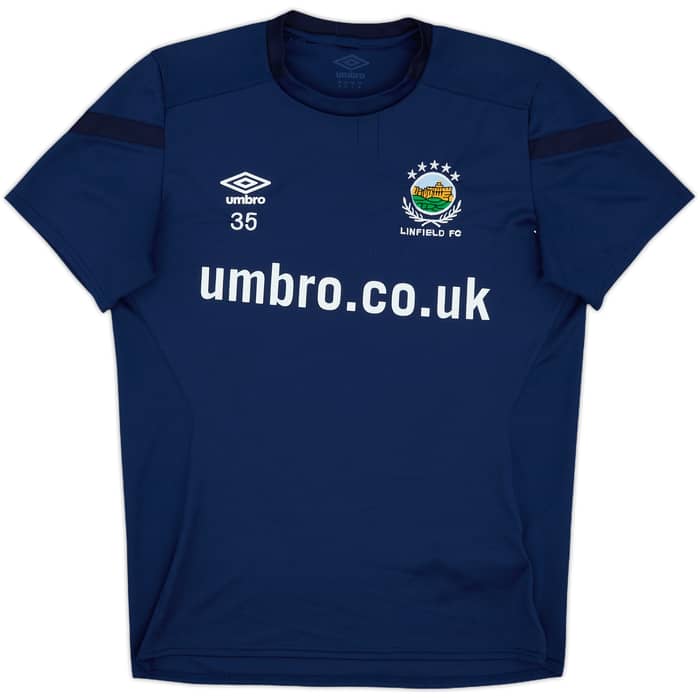 2019-20 Linfield Player Issue Umbro Training Shirt #35 - 7/10 - (M)