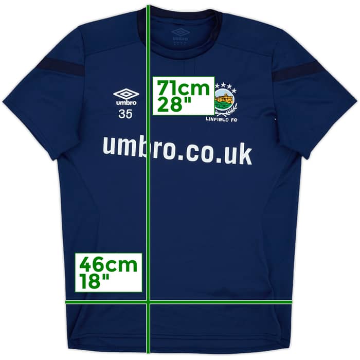 2019-20 Linfield Player Issue Umbro Training Shirt #35 - 7/10 - (M)