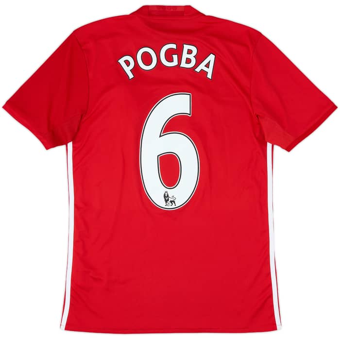 2015-16 Manchester United Home Shirt Pogba #6 - 7/10 - (S)