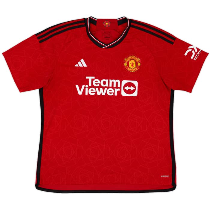 2023-24 Manchester United Home Shirt Martinez #6 - 9/10 - (XL)