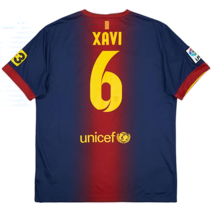2012-13 Barcelona Home Shirt Xavi #6 - 8/10 - (L)