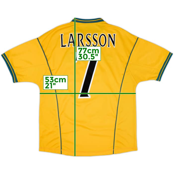 2002-03 Celtic Away Shirt Larsson #7 - 7/10 - (L)