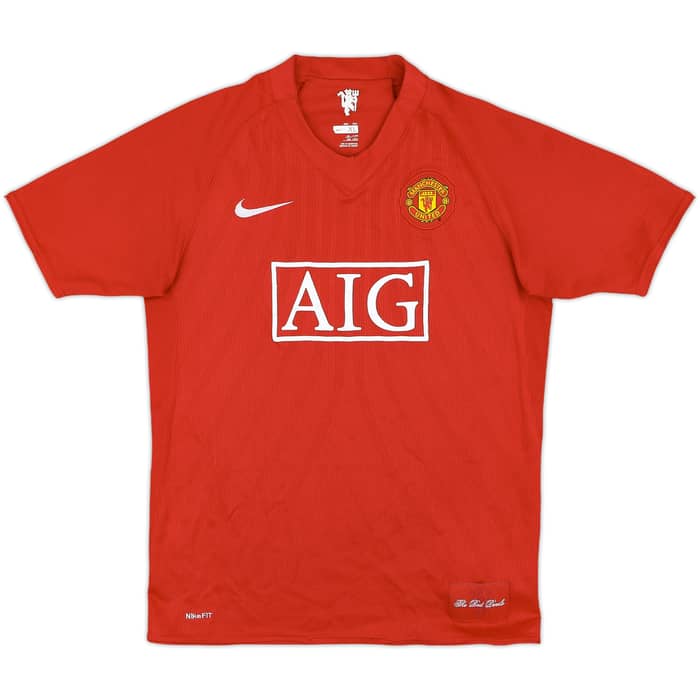 2007-09 Manchester United Home Shirt - 5/10 - (XL.Boys)