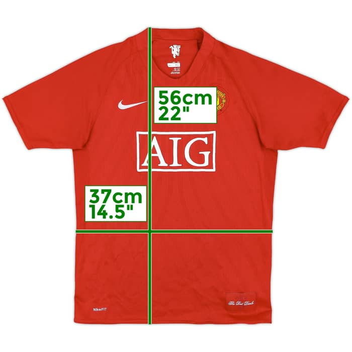 2007-09 Manchester United Home Shirt - 5/10 - (XL.Boys)