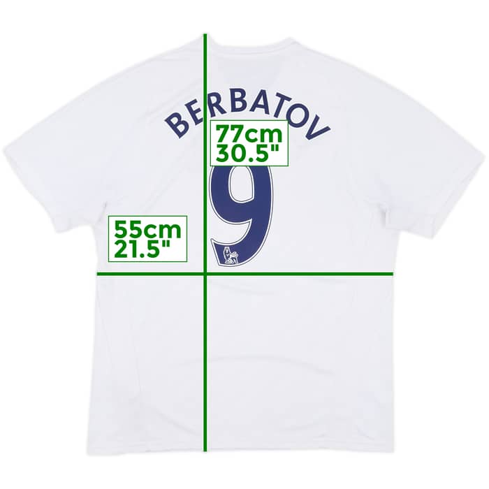 2007-08 Tottenham Home Shirt Berbatov #9 - 7/10 - (L)