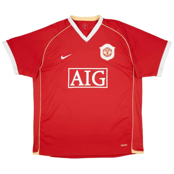 2006-07 Manchester United Home Shirt Solskjaer #20 - 7/10 - (XL)