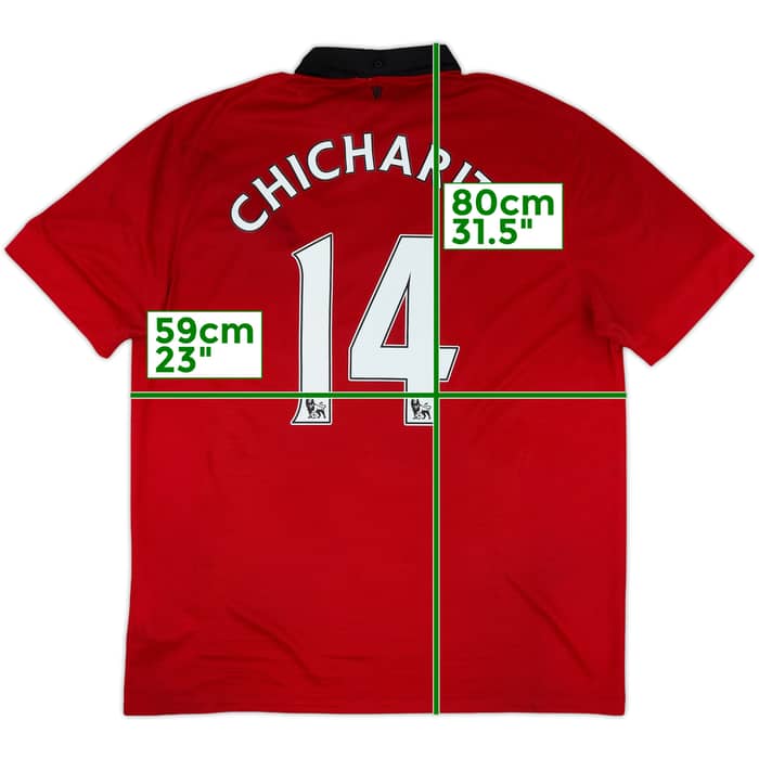 2013-14 Manchester United Home Shirt Chicharito #14 - 7/10 - (XL)