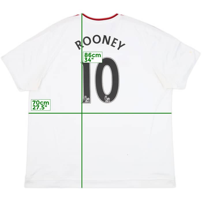 2015-16 Manchester United Away Shirt Rooney #10 - 7/10 - (3XL)