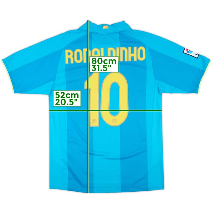 2007-09 Barcelona Away Shirt Ronaldinho #10 - 10/10 - (L)