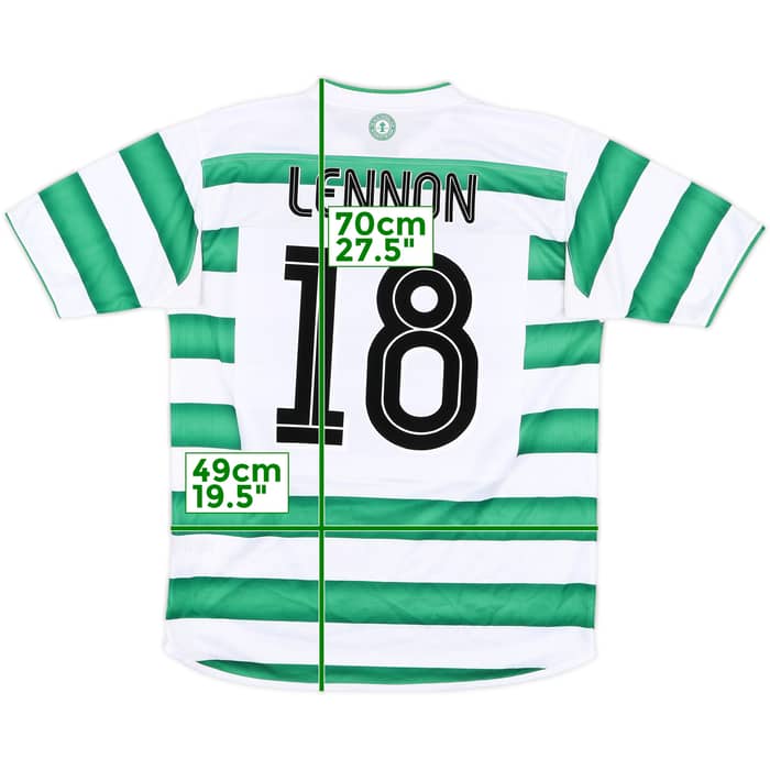 2003-04 Celtic Home Shirt Lennon #18 - 8/10 - (M)