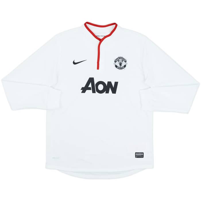 2012-14 Manchester United Away L/S Shirt - 9/10 - (XL.Boys)