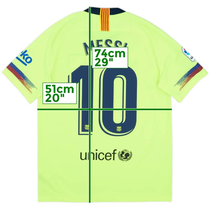 2018-19 Barcelona Away Shirt Messi #10 - 8/10 - (M)
