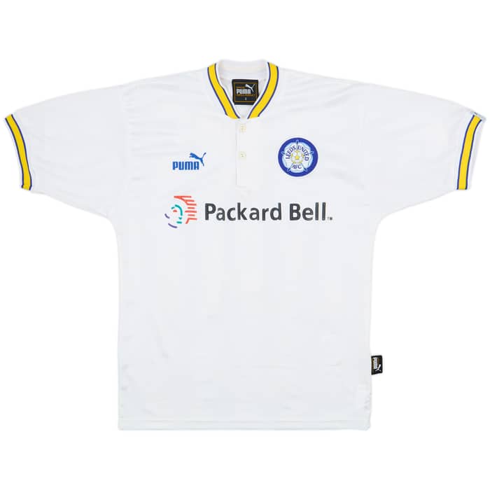 1996-98 Leeds United Home Shirt Radebe #5 - 7/10 - (S)