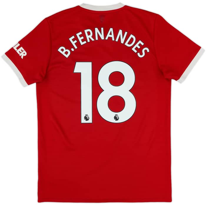 2021-22 Manchester United Home Shirt B.Fernandes #18 - 6/10 - (M)