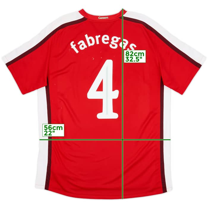2008-10 Arsenal Home Shirt Fabregas #4 - 7/10 - (L)