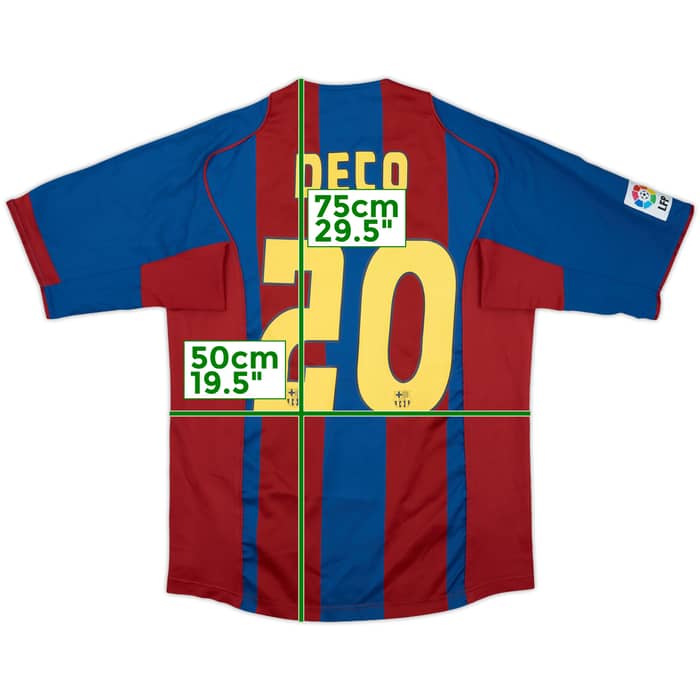2004-05 Barcelona Home Shirt Deco #20 - 8/10 - (M)