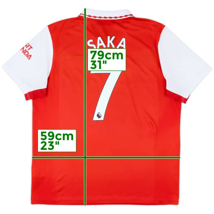 2022-23 Arsenal Home Shirt Saka #7 - 9/10 - (XL)