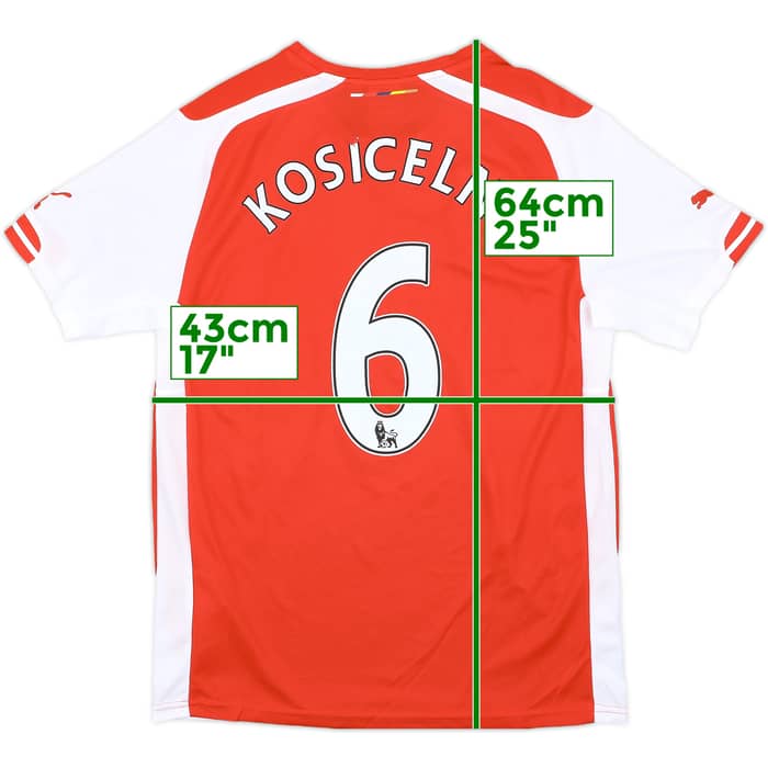 2014-15 Arsenal Home Shirt Kosicelny #6 - 5/10 - (M)